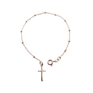 Pulsera Denario con Cruz Lisa – Plata 925