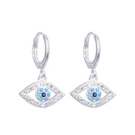 Aretes Tipo Argolla de Plata 925, de Ojo Turco