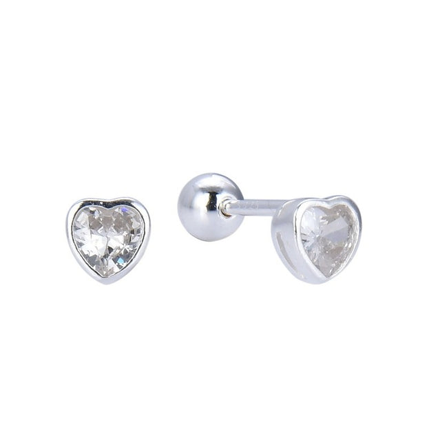 Aretes de Plata 925, Corazón