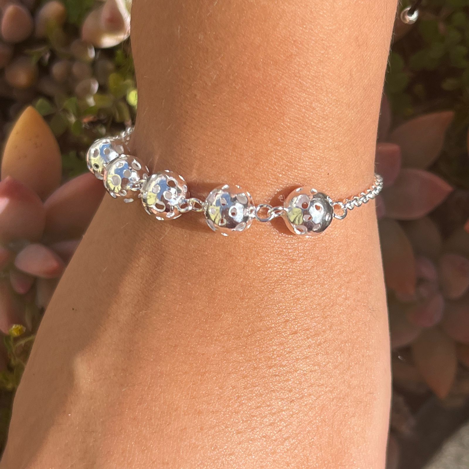 Pulsera de Plata 925, con Bolitas