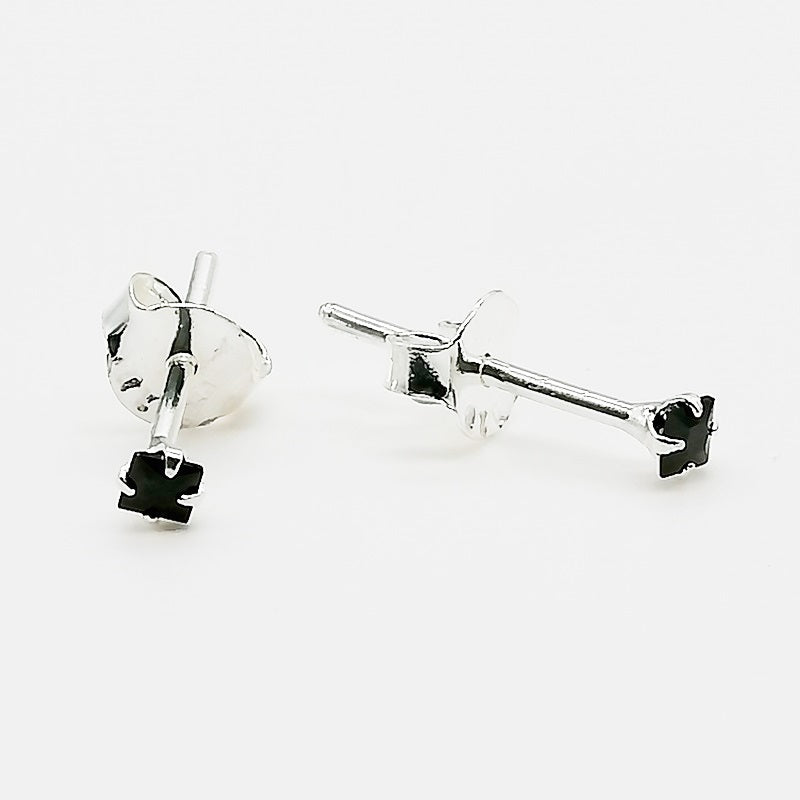 Aretes de Plata 925, Circón Cuadrado