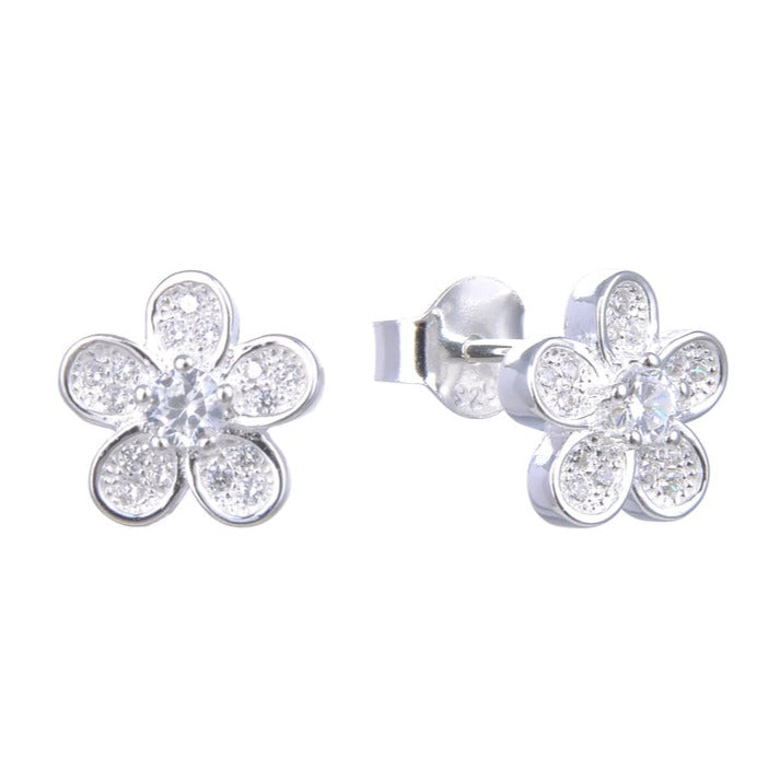 Aretes de Plata 925 para Dama, Flor