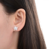 Aretes de Plata 925 para Dama, Flor