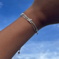 Pulsera Ajustable de Plata 925 para Dama, con Puntos de Luz