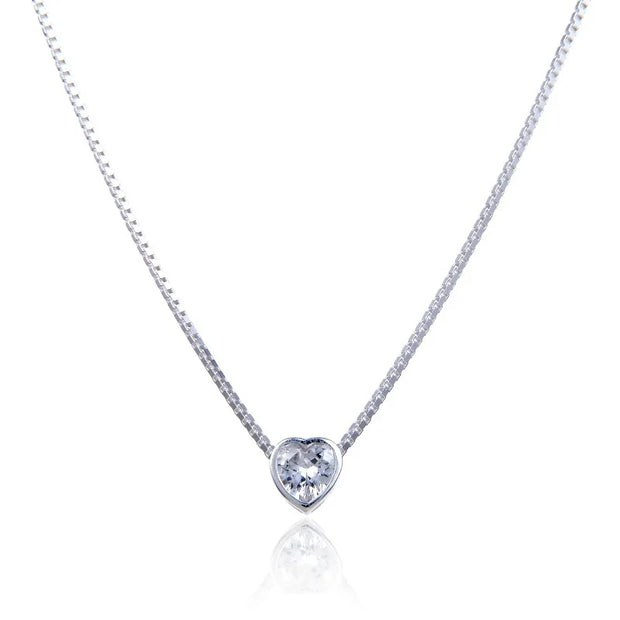 Gargantilla Tipo Choker de Plata 925, Corazón