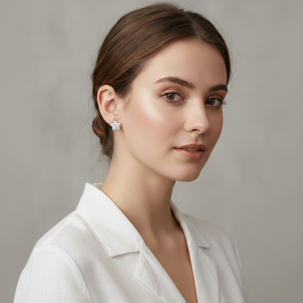 conjunto de Flor – Plata 925