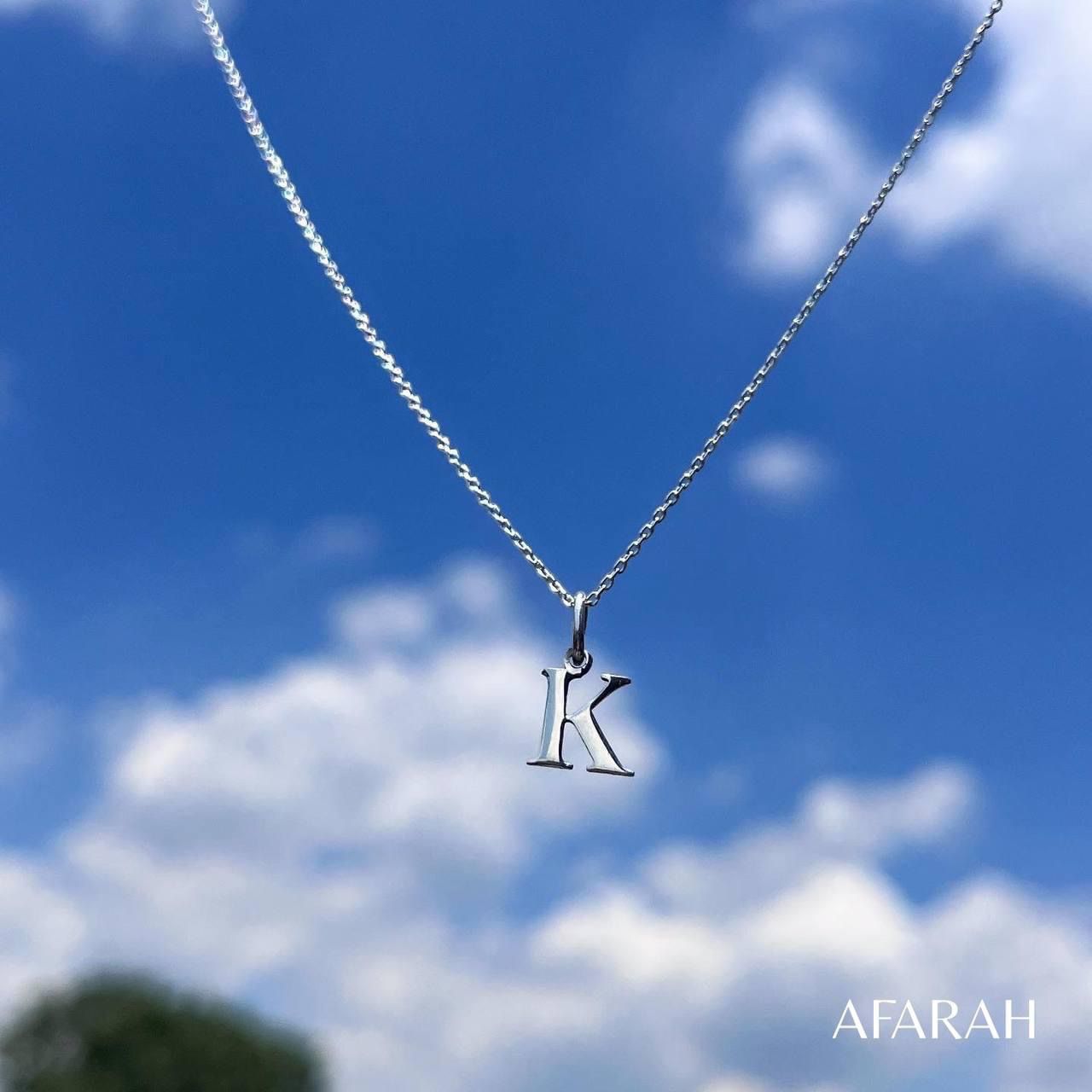 Cadena de Plata 925, con dije de Inicial