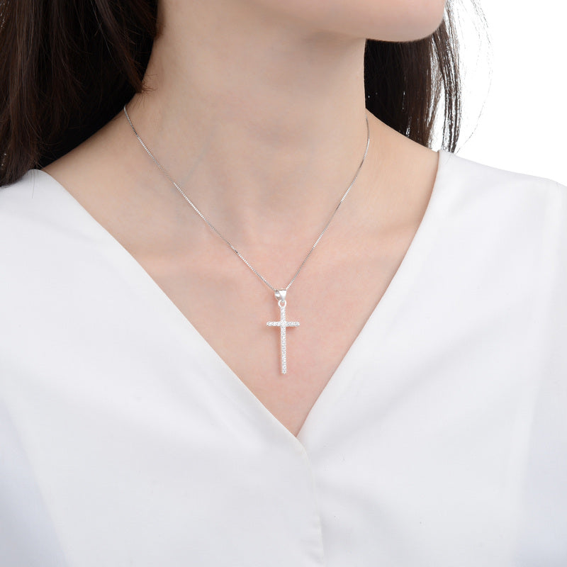 Gargantilla de Plata 925, con dije de Cruz