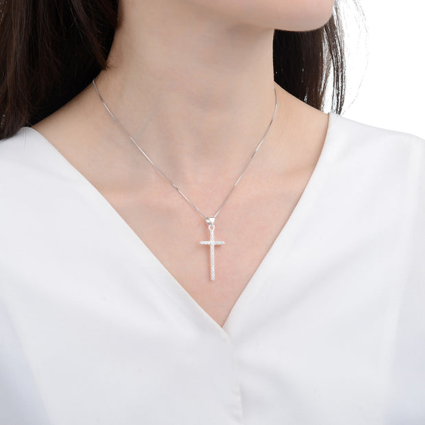 Gargantilla de Plata 925, con dije de Cruz