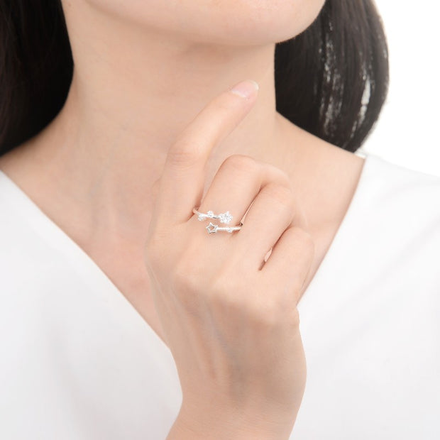 Anillo Estrellas del Destino – Plata 925 talla ajustable
