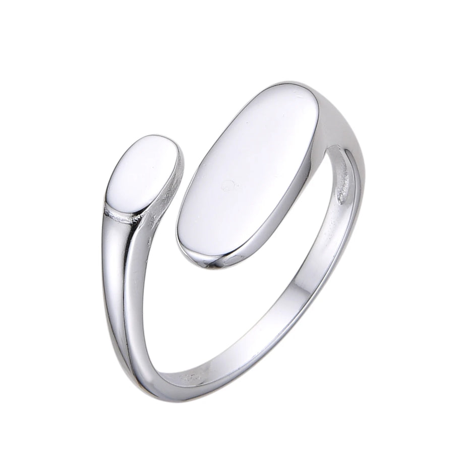 Anillo Ajustable Inflado Liso – Plata 925