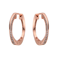 Aretes Huggies Rose 20 mm – Plata 925