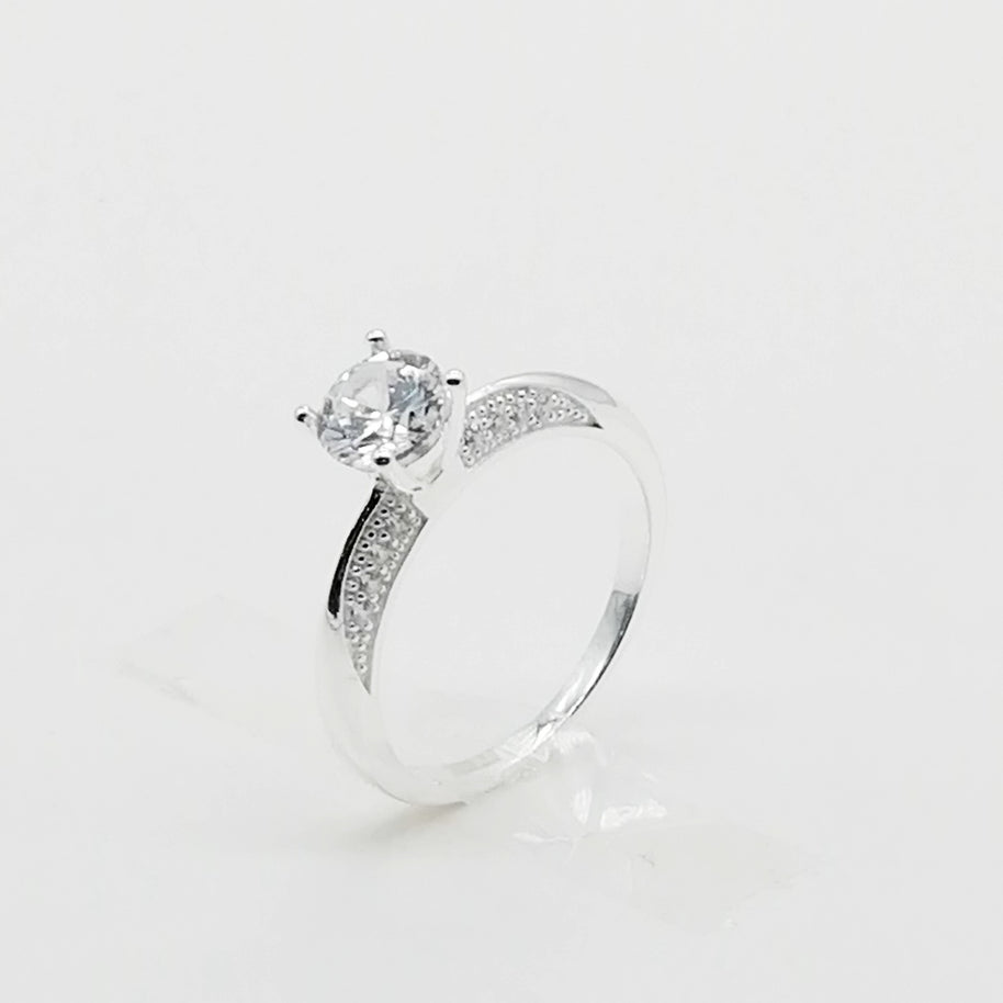 Anillo de Compromiso 6 mm – Plata 925
