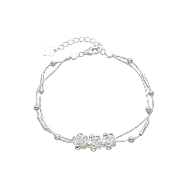 Pulsera de Flores – Plata 925