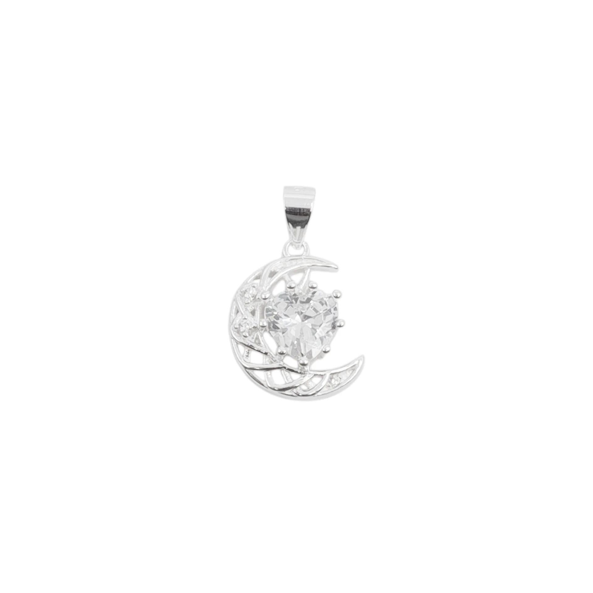 Dije de Luna y Corazón – Plata 925