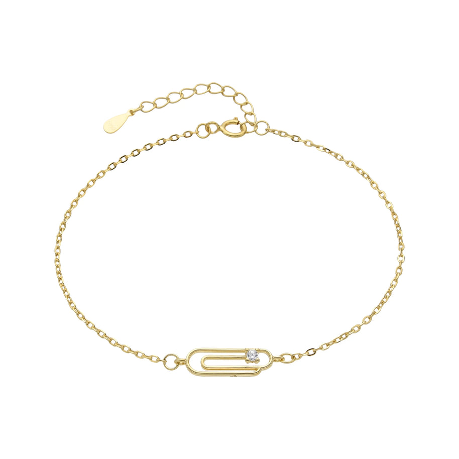 Pulsera de Clips – Plata 925 baño de oro.