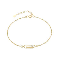 Pulsera de Clips – Plata 925 baño de oro.