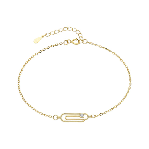 Pulsera de Clips – Plata 925 baño de oro.