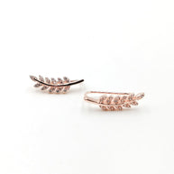 Aretes Trepadores hojas árbol de la vida Plata 925