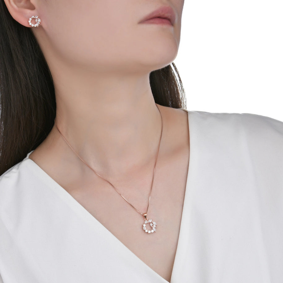 Conjunto Aro Rosé Eternal – Plata 925