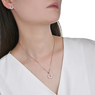 Conjunto Aro Rosé Eternal – Plata 925