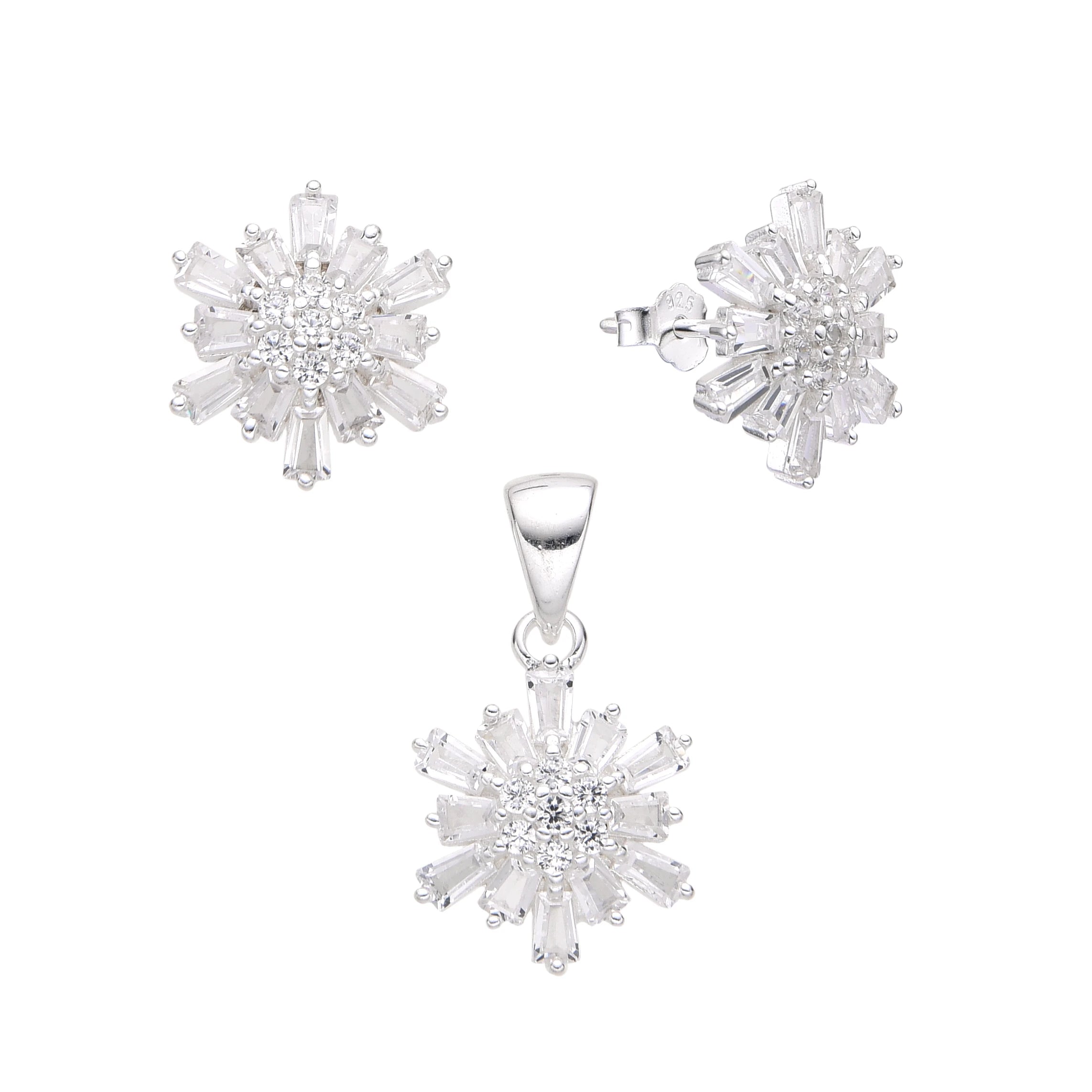 Conjunto de Flor – Plata 925