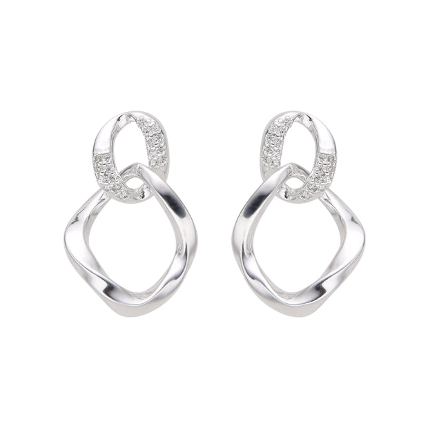 Aretes Eslabones – Plata 925