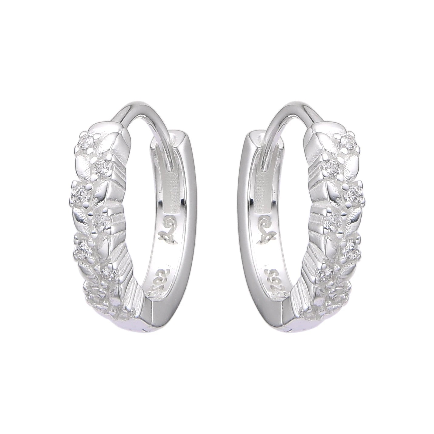Aretes Huggies Espiga de Luz – Plata 925