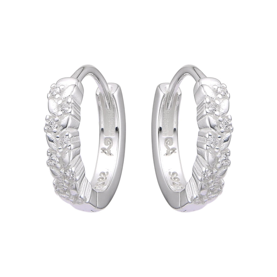 Aretes Huggies Espiga de Luz – Plata 925