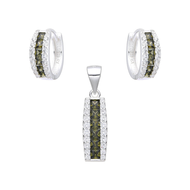 Conjunto Brillance Verde – Plata 925