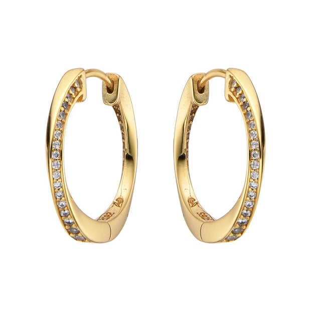 Aretes Huggies Entorchados Elegance 20mm – Plata 925