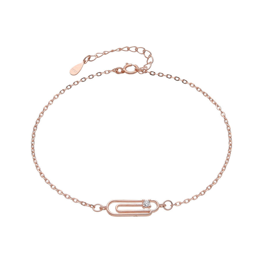 Pulsera de Clips – Plata 925 baño de oro rosa.