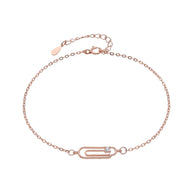 Pulsera de Clips – Plata 925 baño de oro rosa.