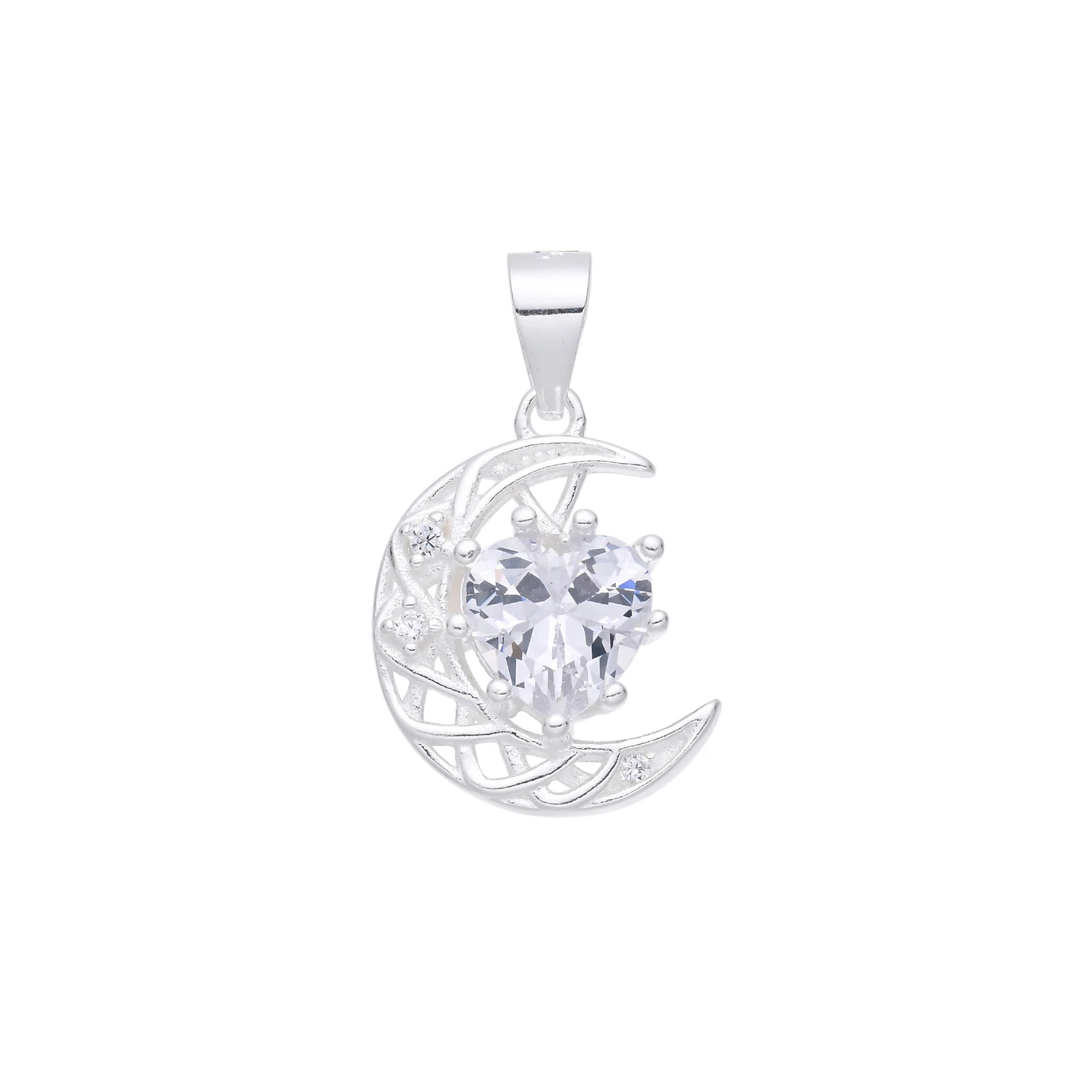 Dije de Luna y Corazón – Plata 925