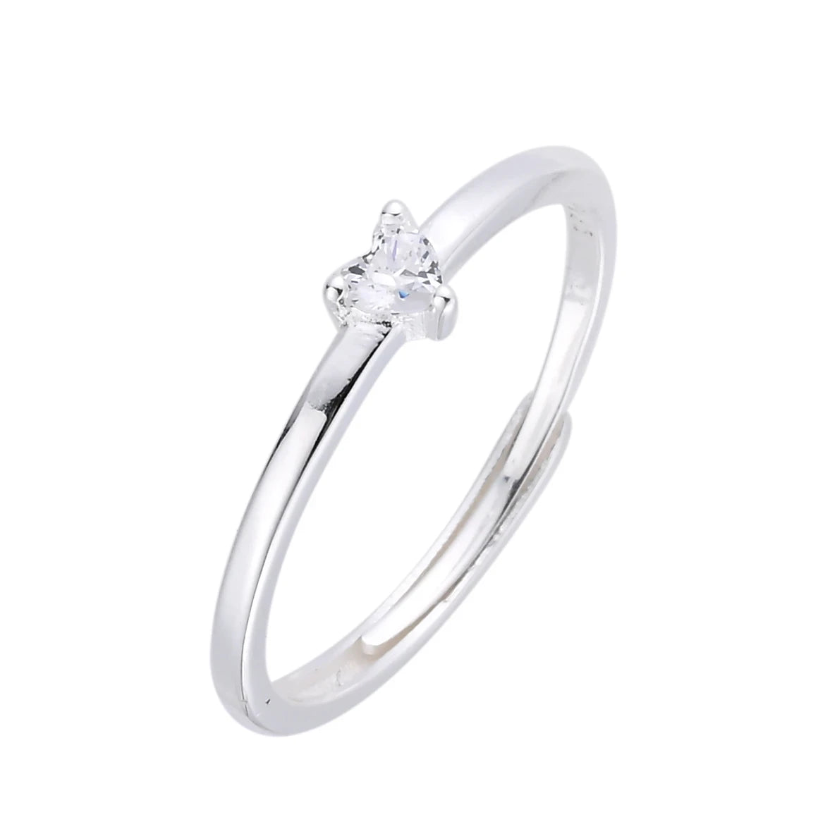 Anillo Solitario Éclat Corazón – Plata 925