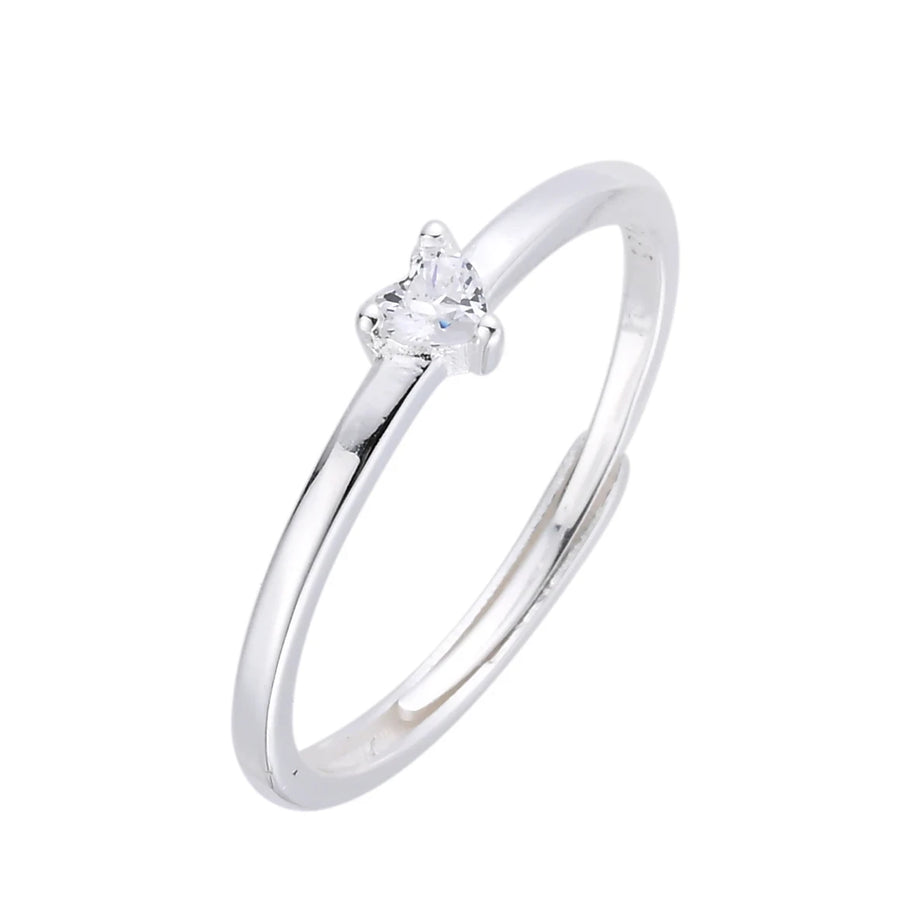 Anillo Solitario Éclat Corazón – Plata 925