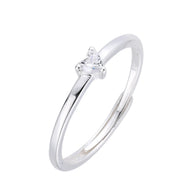Anillo Solitario Éclat Corazón – Plata 925