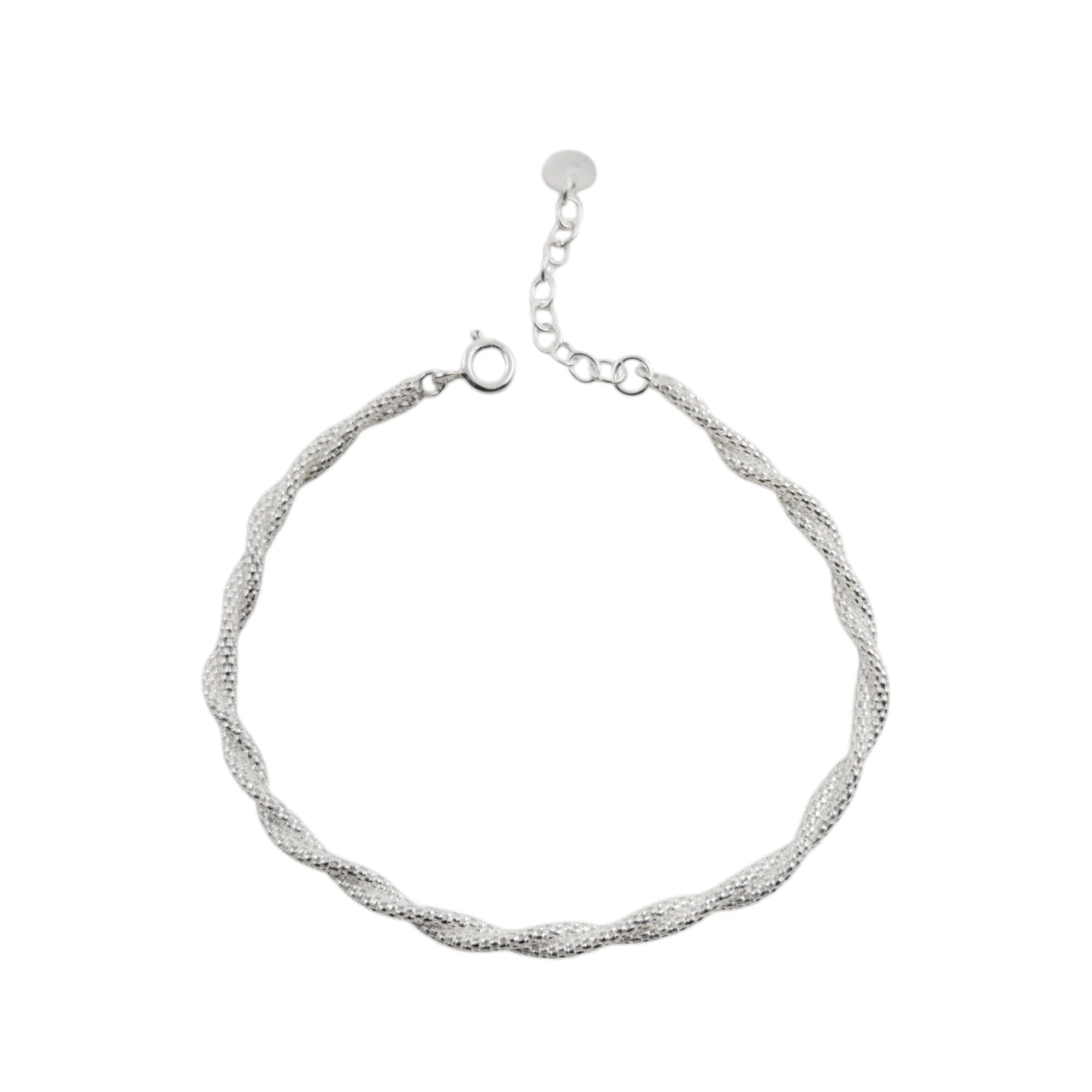 Pulsera Coreana Entorchada – Plata 925