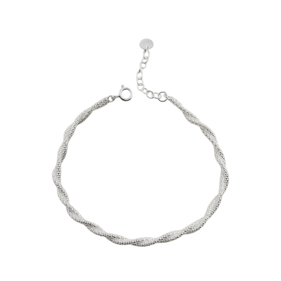 Pulsera Coreana Entorchada – Plata 925