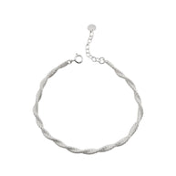 Pulsera Coreana Entorchada – Plata 925