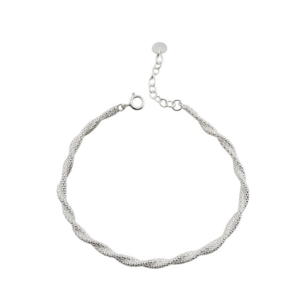 Pulsera Coreana Entorchada – Plata 925