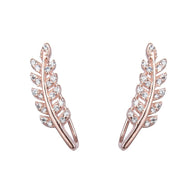 Aretes Trepadores hojas árbol de la vida Plata 925