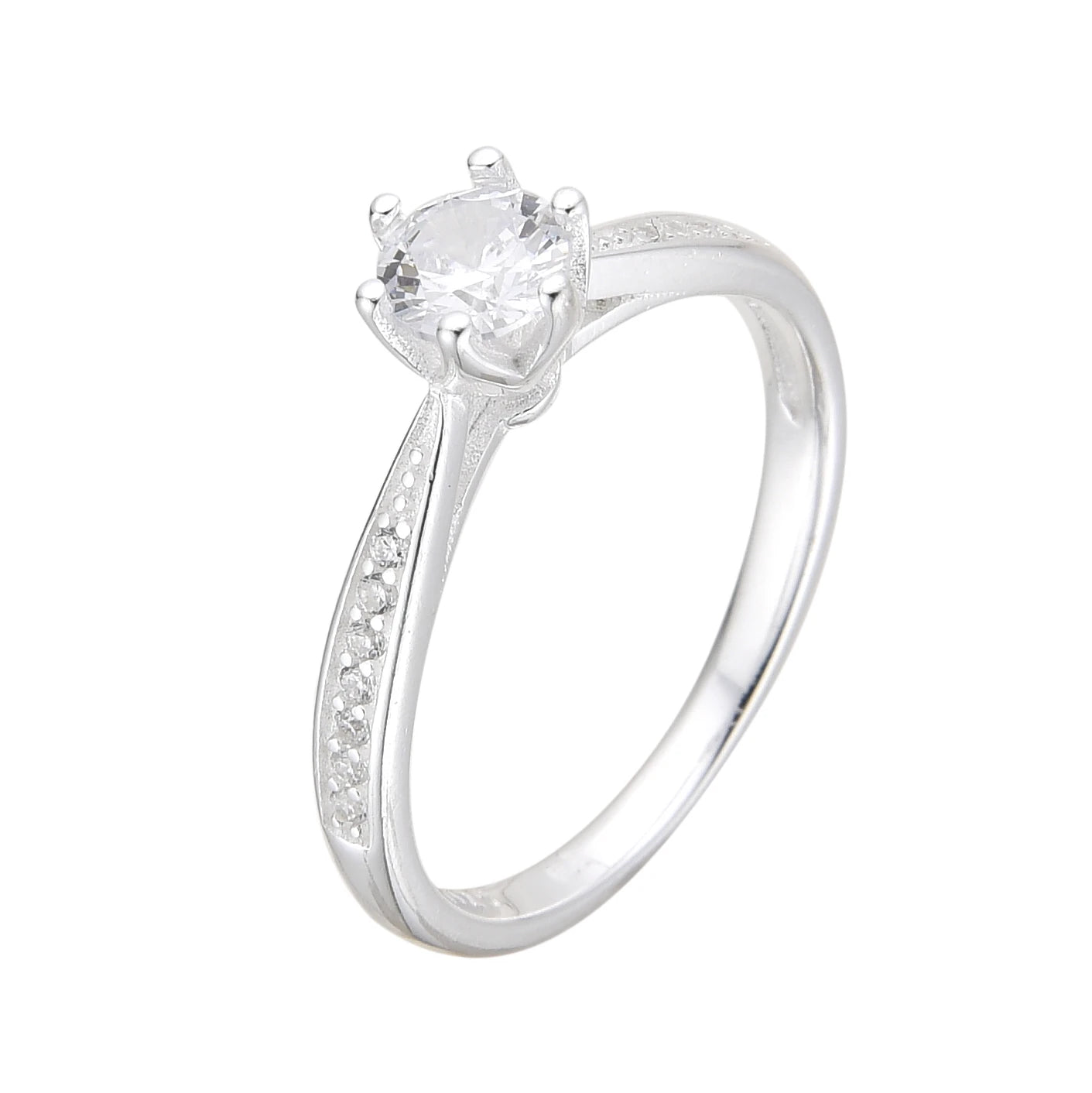 Anillo Solitario de Compromiso – Plata 925