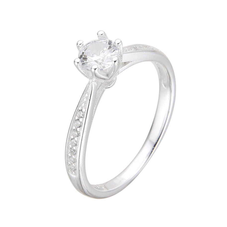 Anillo Solitario de Compromiso – Plata 925