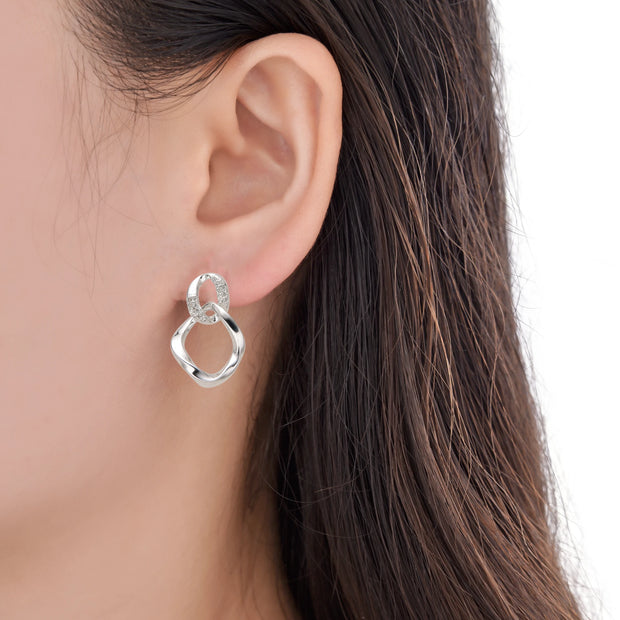 Aretes Eslabones – Plata 925