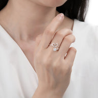 Anillo Ajustable Éclat Corazón – Plata 925