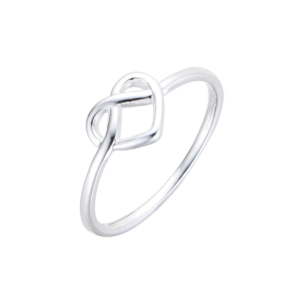 Anillo de Corazón Entrelazado Amor infinito – Plata 925
