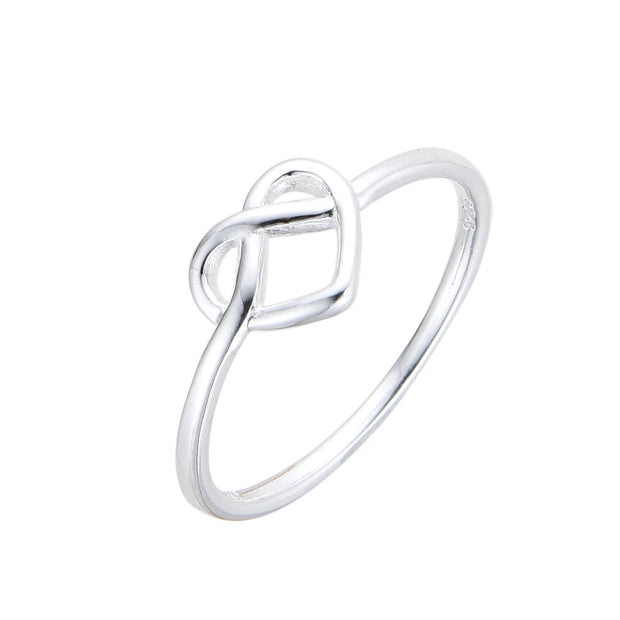 Anillo de Corazón Entrelazado Amor infinito – Plata 925