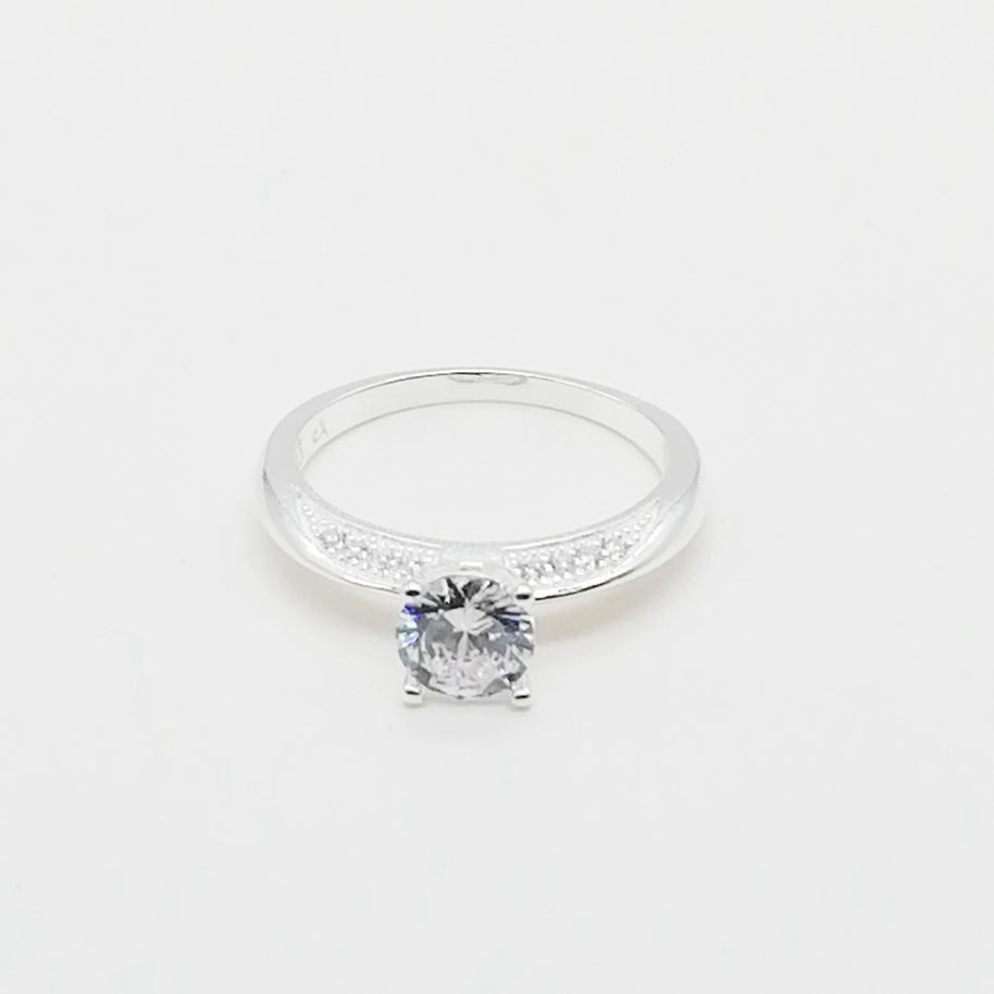 Anillo de Compromiso 6 mm – Plata 925