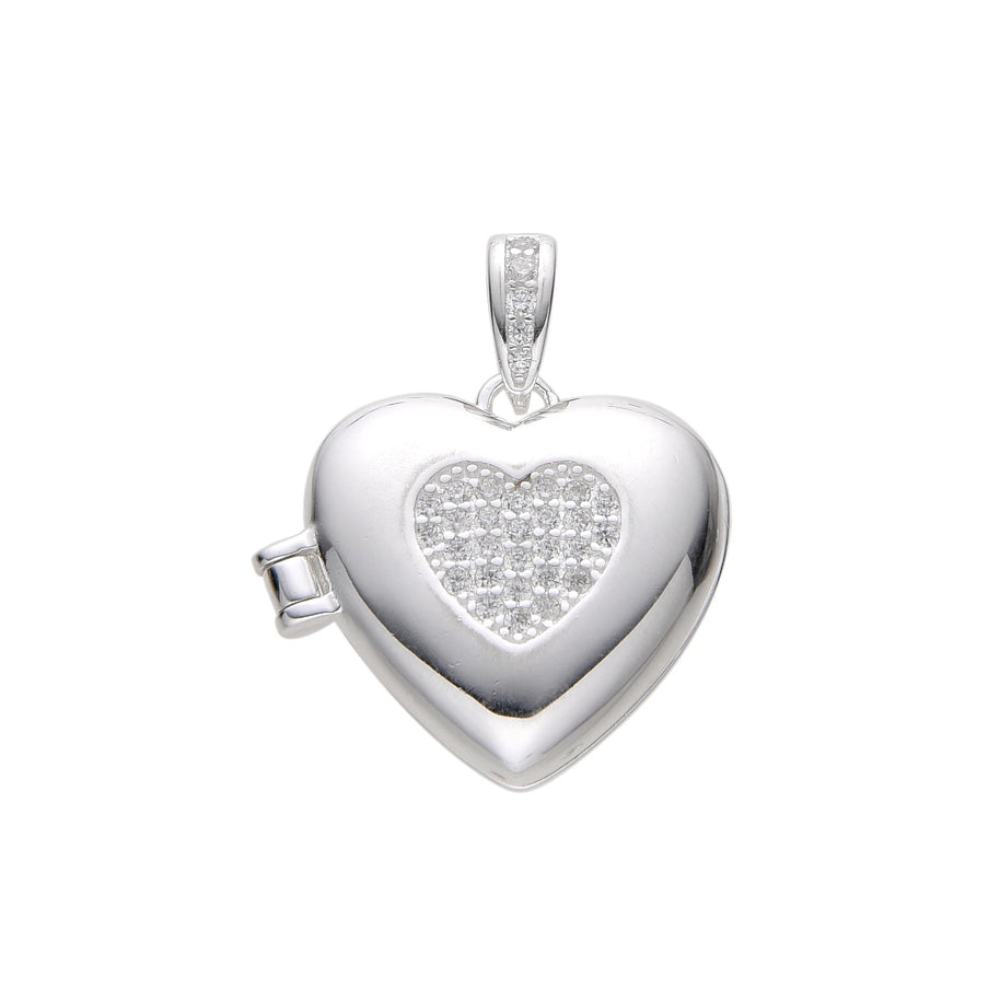 Dije Relicario de Corazón 16mm – Plata 925